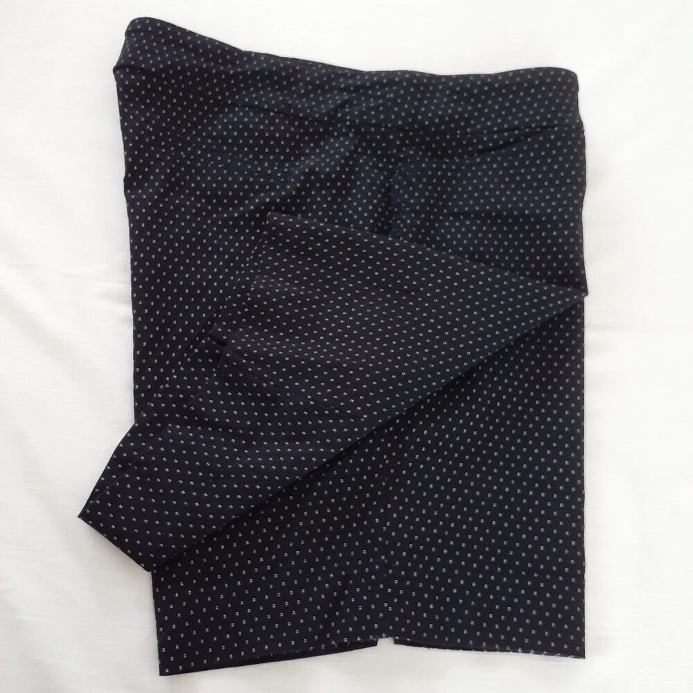 Hilary Radley Polka Dot Bermuda Shorts Size XL Black with White Classic Minimal